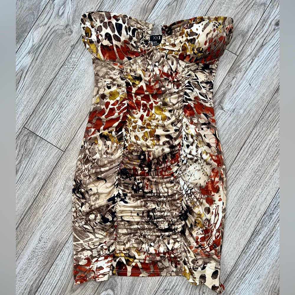 Forever 21 Bodycon Animal Print Clubbing Booty Dress, Size M
